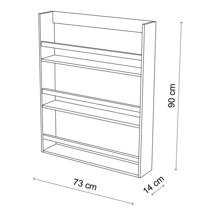 Hanah Home Estantería de Pared Cm-067 en Madera Hanah Home Estantería de Pared Cm-067 en Madera